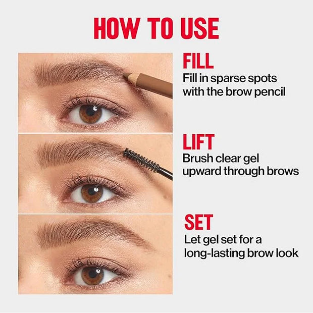 Revlon ColorStay Brow Fantasy, All In One Eyebrow Powder Pencil with Shaping Clear Gel, Gel Infused with Panthenol, Smudge...