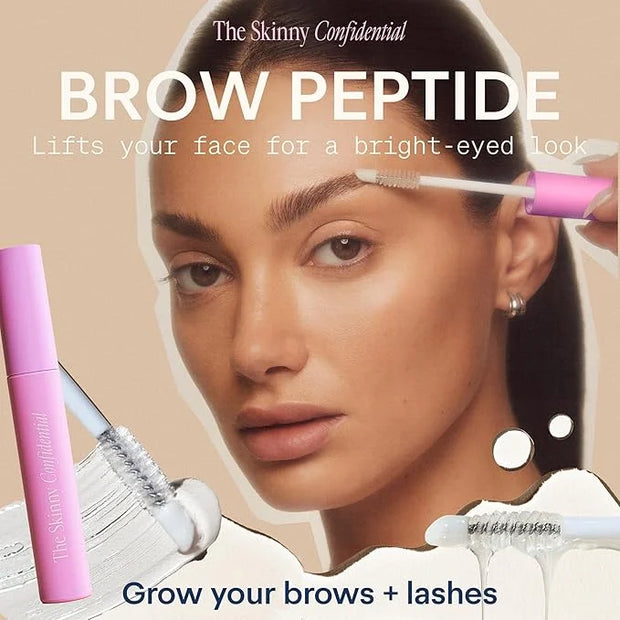The Skinny Confidential Brow Peptide Serum for Eyebrow & Eyelash Growth - Lengthen, Strengthen & Thicken Brows & Lashes fo...