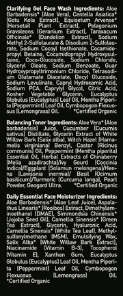 Brickell Men's Daily Face Cleanse Routine for Oily Skin, Alcohol Free Toner, Gel Facial Wash and Moisturizer, Natural and ...