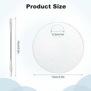2PCS Makeup Mixing Palette with 2PCS Metal Spatula,