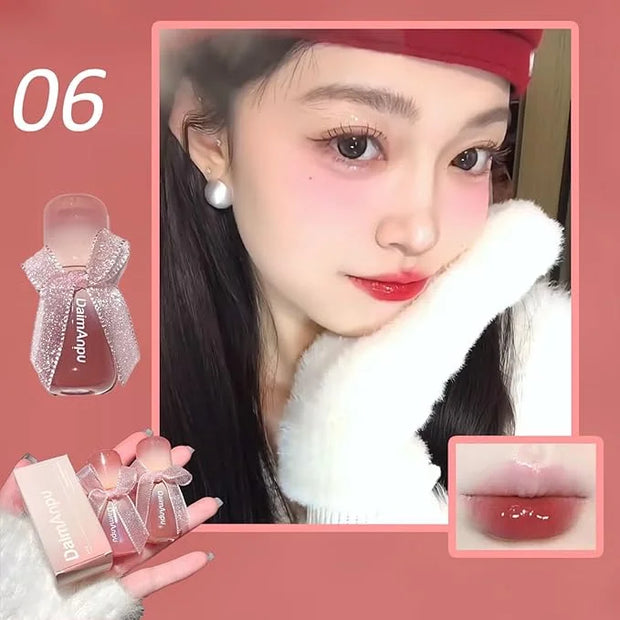 6Pcs Hydrating Jelly Lip Gloss Set,Moisturizing & Plumping Water Lip Stain Mirror Liquid Lipsticks,Waterproof Long Lasting...