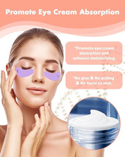 4 Pairs Reusable Under Eye Wrinkle Patches Silicone Mask, Plump Fine Lines & Wrinkles, with Metal Eye Cream Applicator, Ti...