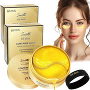 Gold Eye Patches 2-Pack (120 PCS) - Anti-Wrinkle & Firming Under Eye Gel Mask, Instantly Brighten Dark Circles, Luxury Col...