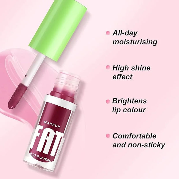 Boobeen Non-Sticky Lip Oil-8Pcs, Plumper Lip Gloss Set, Fruit Flavoured Hydrating Lip Gloss, Dry Lips Treatment for High S...