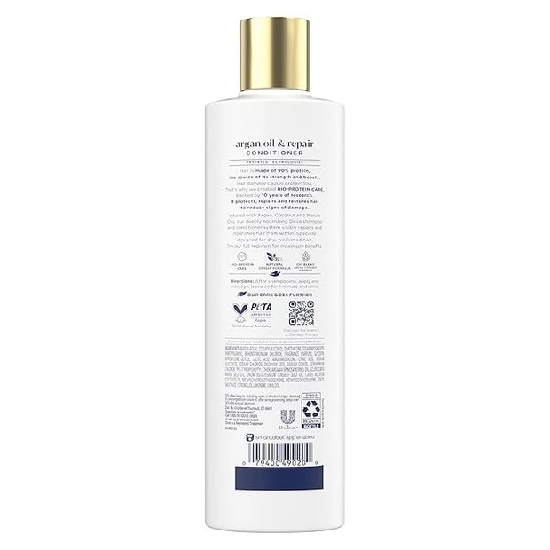 Dove Conditioner Argan Oil & Repair for Fine Hair with Bio-Protein Care Technology and Argan Oil Blend 12 Fl Oz - Product ...