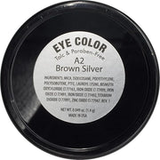 Brown Silver Shimmering Metallic Chocolate Brown Dark Bronze Pressed Powder Single Vegan Eyeshadow; Talc, Paraben & Cruelt...