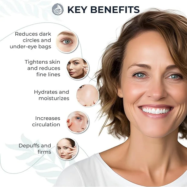 Probiotic Caffeine Eye Cream for Dark Circles, Puffiness, and Fine Lines | Anti-Aging with Green Tea, Licorice Root, Pomeg...