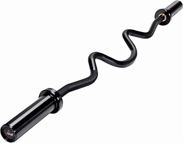 47in Black Zinc Olympic EZ Super Curl Bar - Product Image