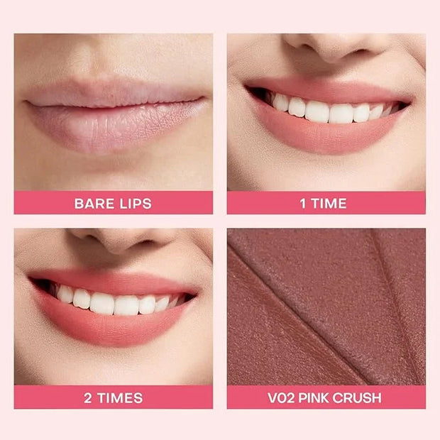 Mistine Makeup Velvet Lip Gloss Matte Lip Cream Liquid Lipstick Softening with Hyaluronic Acid Lip Tint, Non-Sticky Lightw...