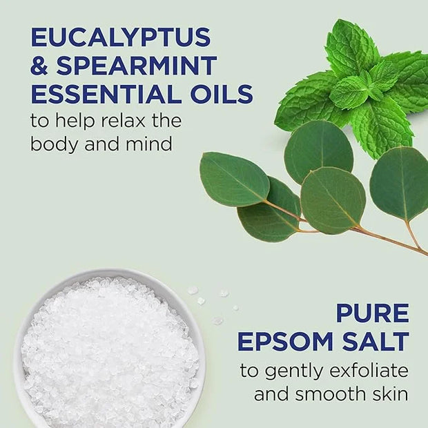 Dr Teal's Pure Epsom Salt Body Scrub, Relax & Relief with Eucalyptus & Spearmint Essential Oils, 16 oz (Pack of 3) - Produ...