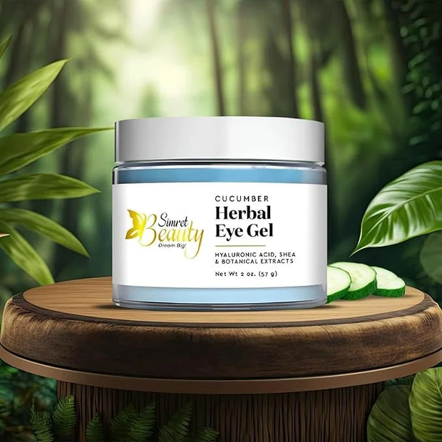 Eye Cream for Dark Circles, Anti-Aging Herbal Eye Gel with Hyaluronic Acid, Caffeine, Coffee, and Shea - Best for Puffines...