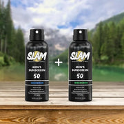 SLAM WoodsMan & BeachMan Bundle - Men's Scented Sunscreen, Sunscreen Spray, Water Resistant Sunscreen, Paraben Free, Broad...