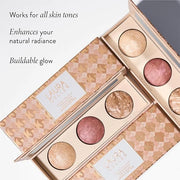 LAURA GELLER NEW YORK Geller's Greatest Lift-n-Glow Baked Trio Palette - Highlighter, Blush, Bronzer - All Skin Tones - Pr...