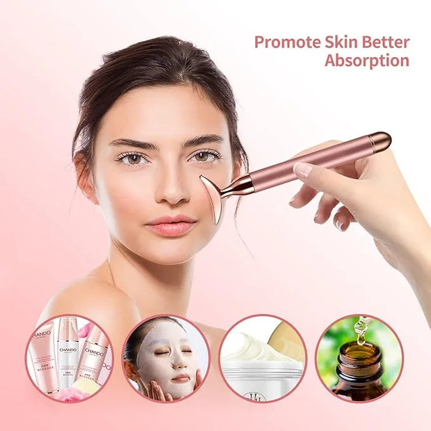 2-in-1 Face Massager Roller Electric Face Roller, 3D Roller and Crescent-Shape Face Massager Kit for Face Skin Care Tools ...