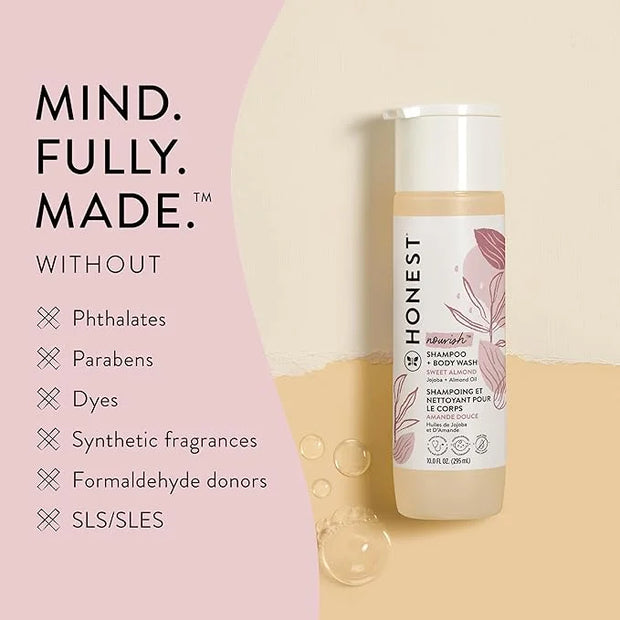The Honest Company 2-in-1 Cleansing Shampoo + Body Wash | Gentle for Baby | Naturally Derived, Tear-free, Hypoallergenic |...