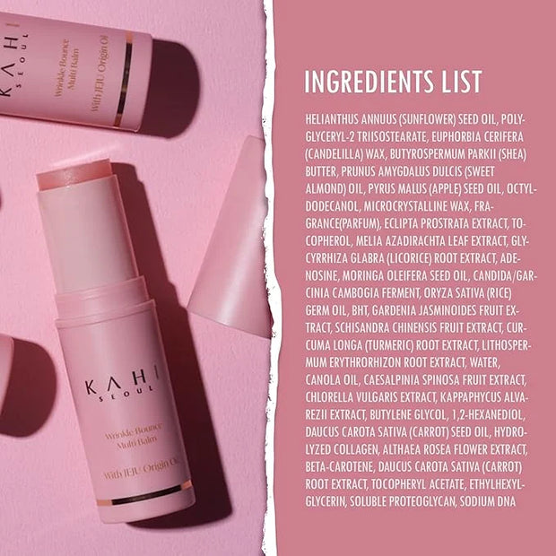 KAHI Wrinkle Bounce Multi Balm Stick | PDRN Collagen Wrinkle Stick | Korean Skin Care |All-in-One Hydrating Lip Balm Eye C...