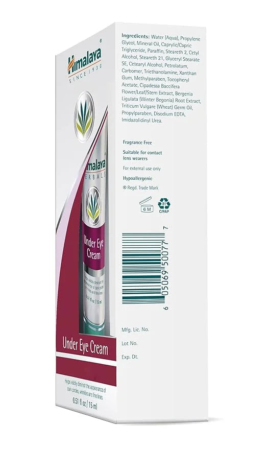 Himalaya Under Eye Cream,Visibly Diminishes the Appearence of Dark Circles 0.51oz/15ml - Product Image