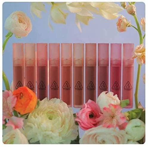 3CE BLUR WATER TINT(4.6g) soft lip with less smear with a blurry finish (#CORAL MOON) with sun cream(1ml*3ea) - Product Image