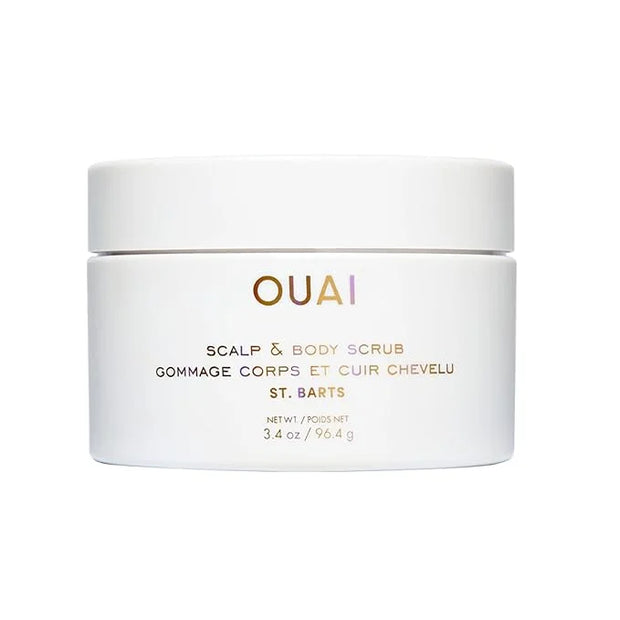 OUAI Scalp & Body Scrub, St. Barts Travel Size - Exfoliating Body Scrub with Sugar & Coconut Oil Blend for Smooth, Moistur...