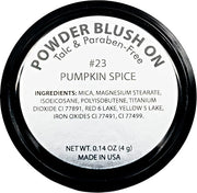 Pumpkin Spice Orange Peach Blush Pressed Cheek Blush Color Contour Powder, Talc & Paraben Free, 4 Grams, No Animal Testing...