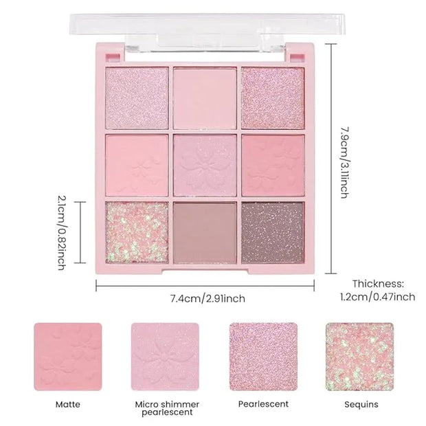 Light Pink Eyeshadow Palette,Neutral Nude Powder Eye Shadow for Older Women,Highly Pigmented Natural Long Lasting Naturing...