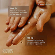 Advanced Clinicals Rosehip Oil For Face With Vitamin E + Botanicals Helps Improve Look Of Dark Spots, Wrinkles, Fine Lines...