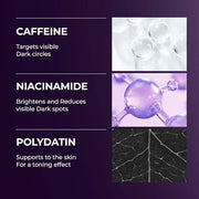 Atclinic Caffeine Eye Serum with Arginine-E & Vitamin E – Korean Eye Gel for Puffiness, Dark Circles, Fine Lines | Cooling...
