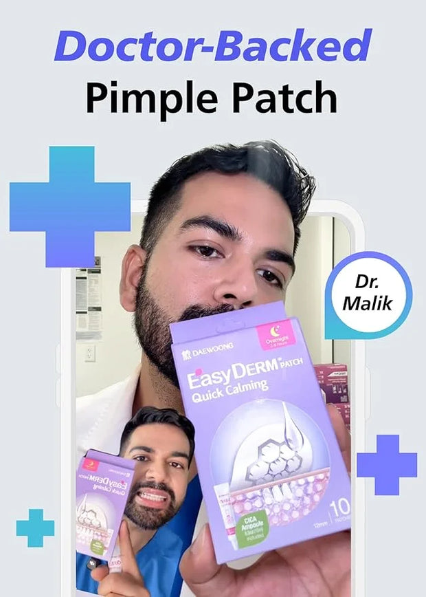 EasyDerm 3-Type Pimple Patches Gift Set, Acne care soluution, Korean Spot Patch to Cover ZitsㅣQuick Calming(10ea) + Relief...