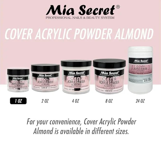 Mia Secret Acrylic Powder Cover Almond 1 oz. - Product Image