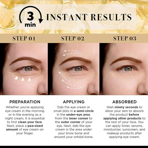 Temporary Eye Tightener Eye Cream for Under-Eye Bags, Dark Circles & Puffiness, Anti Aging Fine Lines, Firm That Delicate ...