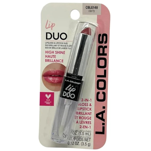 L.A.Colors Lip Duo Gloss/Lipstick CBLG148 Clarity - Product Image