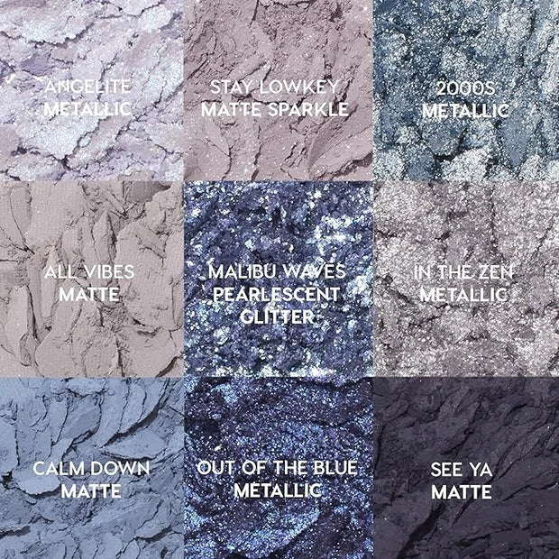 Colourpop So Elemental Eyeshadow Palette - Blue & Silver Shadow Palette with Metallic and Matte Finishes - High-Pigment Ey...