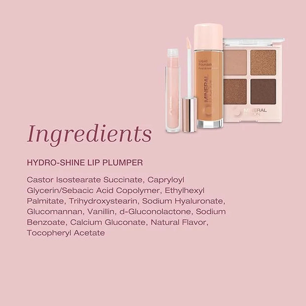 Mineral Fusion Hydro-Shine Lip Gloss Plumper, Clear, 0.15 Ounce - Product Image
