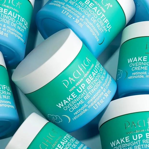 Pacifica Beauty Wake Up Beautiful Retinoid Eye Cream & Overnight Retinoid Cream Set, Skincare, Moisturizer, Face Cream, Fo...