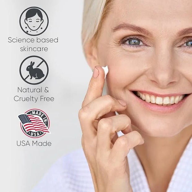 EyeGLO Caffeine Eye Cream for Dark Circles, Eye Bags, and Puffiness | UnderEye Treatment for Women with Peptides, Antioxid...