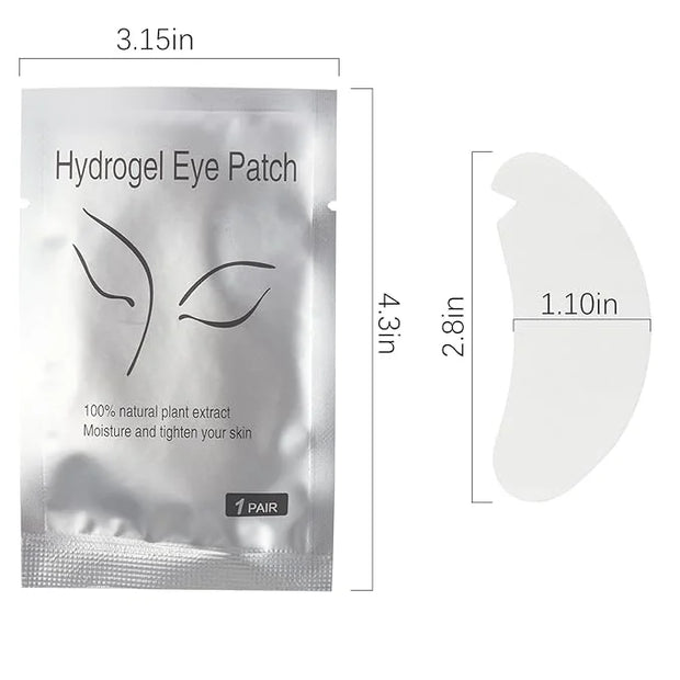 100 Pair V Shape Under Eye Gel Pads Hydrogel Eye Patches For Eyelash Extension, Lint Free Under Hydrogel Eye Mask Pads Las...