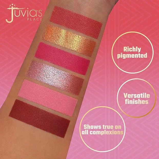 Juvia's Place Palette Blushed Rose - Rosy, Pinks, Rose-Gold, Shades of 6, Professional Eye Makeup, Pigmented Makeup Palett...