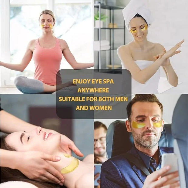 NEWGO Under Eye Mask Patches 20 Pairs Eye Gel Pads, 24K Gold Under Eye Pads Eye Mask Moisturizer Natural Collagen Eye Gels...