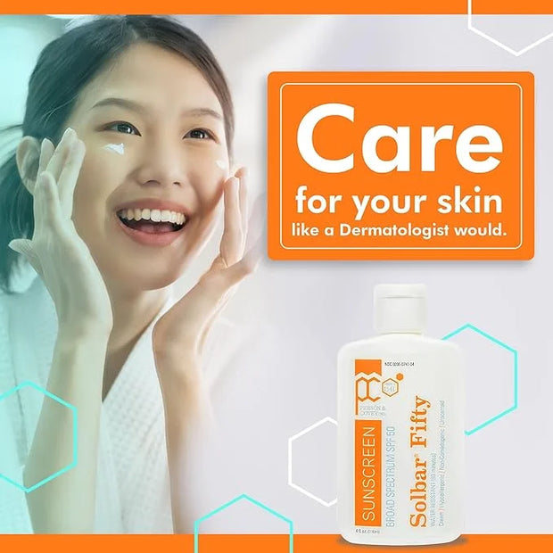 Person & Covey SPF 50 Sunscreen Face & Body Sun Cream - Solbar Fifty Body & Face Sunscreen SPF 50 Broad Spectrum Sunscreen...