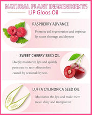 Hydrating Plumping Lip Glow Oil,Shine Tinted Lip Gloss,Glow Reviver Lip Oil,Long Lasting Moisturizing Clear Lip Plumper Oi...