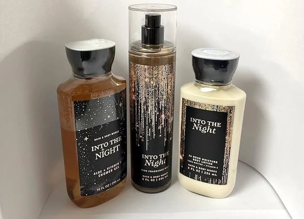 Into the Night - 3 pc Bundle - Daily Trio - Shower Gel, Fine Fragrance Mist & Super Smooth Body Lotion - Product Image