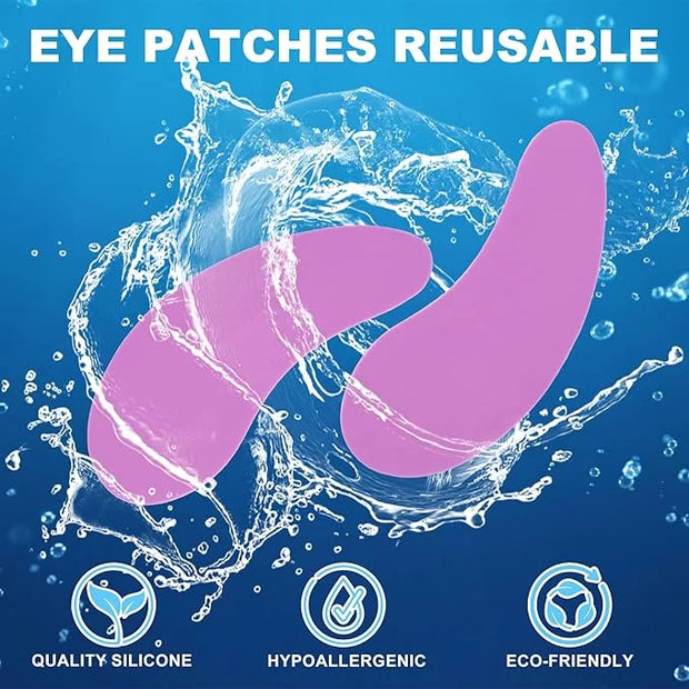 PAGOW 5 Pairs Reusable Under Eye Patches, Silicone Eye Patches, Eye Wrinkle Patches, Under Eye Mask Patches for Skin Care ...