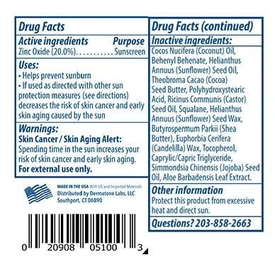 Dermatone Mineral Sunscreen Stick SPF 50 | Zinc Oxide Sunscreen Stick for Face and Body, Broad Spectrum UVA/UVB, Reef Safe...