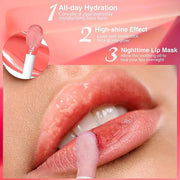 2Pack Big Brush Head Hydrating Lip Glow Oil Plumping Lip Tint, Hydrating Lip Gloss Tinted Lip Balm Transparent Lip Care, L...
