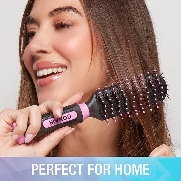Conair Salon Results Vent Hairbrush Set - Detangling Hair brush - suitable for men and women - features Travel + Full-size...