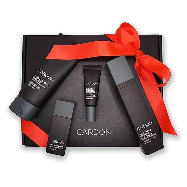 Limited Edition Men's Skincare Gift Set, Cardon Anti-Aging Korean Skincare Routine, Cactus-based, All Skin Types, Face Was...
