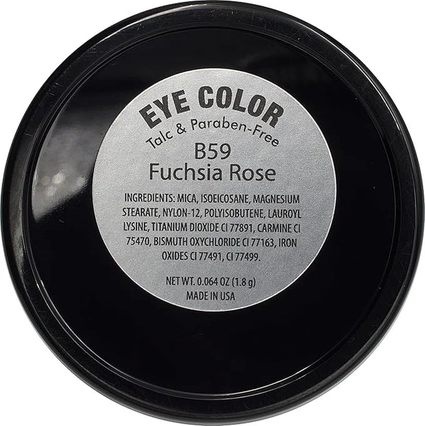 Fuchsia Rose Deep Pink Red Shimmer Opaque Pressed Powder Single Vegan Eyeshadow; Talc, Paraben & Cruelty Free - Product Image
