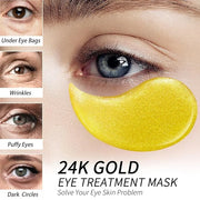 Golden Glow Under Eye Patches for Puffy Eyes - 60Pcs Eye Gels Rejuvenating Treatment for Dark Circles, Puffiness, Refreshi...