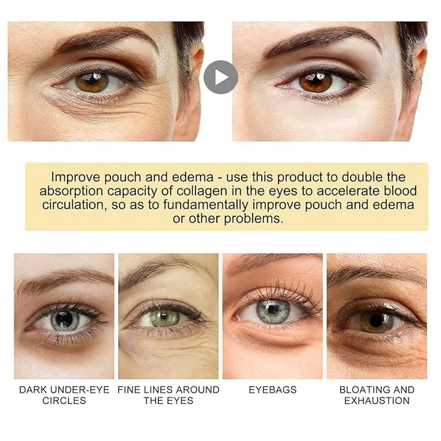 30 Pairs 24K Gold Eye Masks, Crystal Collagen Gel Eye Patches for Puffy Eyes, Reducing Fine Lines, Eye Bags, Moisturizing ...