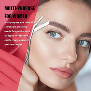 LePinko Eyebrow Trimming Scissors with Combs, Gifts For Men Women Stocking Stuffers, Gray - Product Image